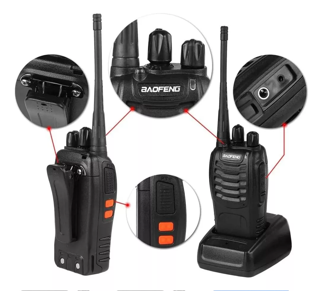 Walkie Talkies Profesionales Baofeng BF-888S (Set x2) | Batería de Larga Duración 2800mAh