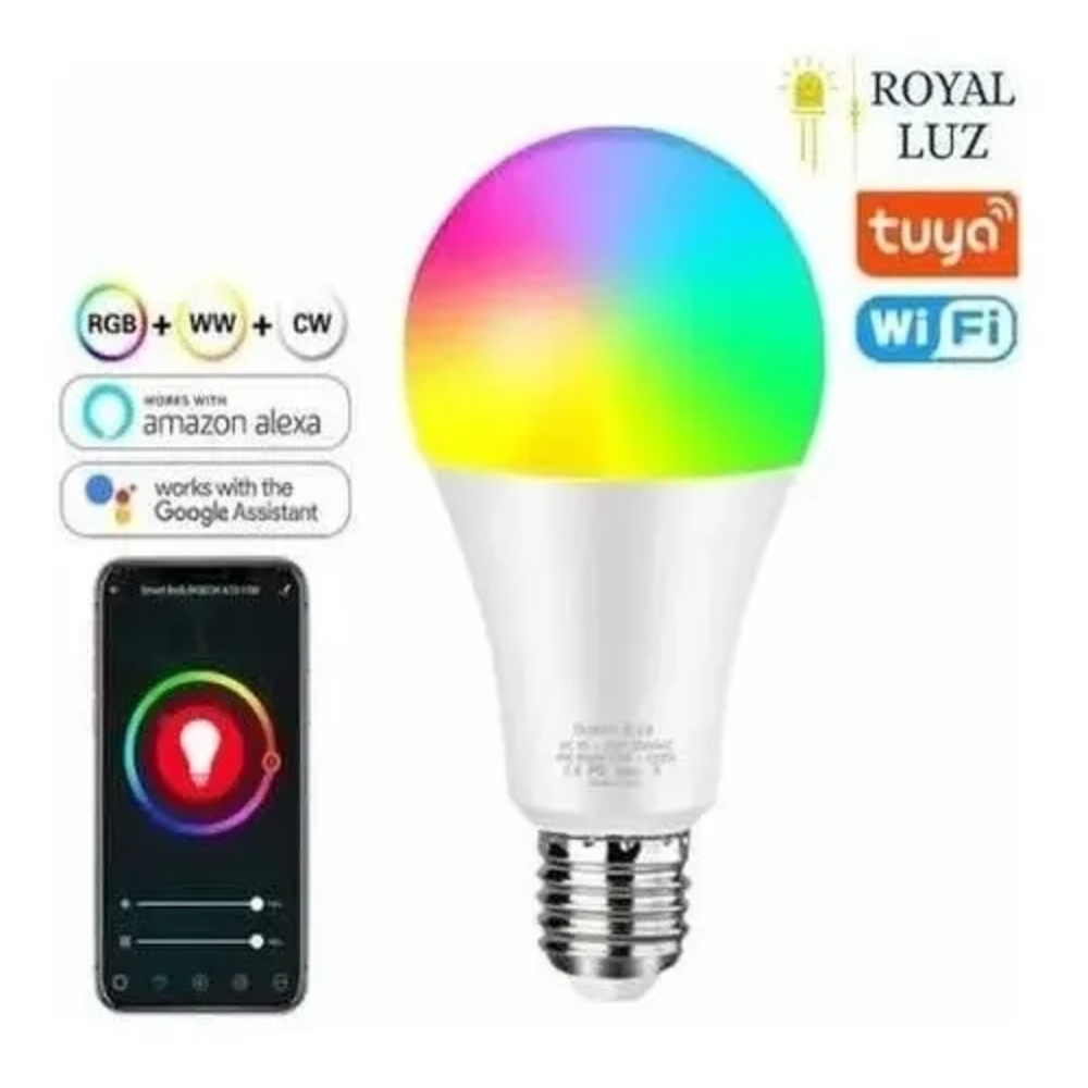 Bombillo Inteligente LED Wi-Fi RGB – Control por Voz y App | Compatible con Alexa y Google home | TodoCasa.co
