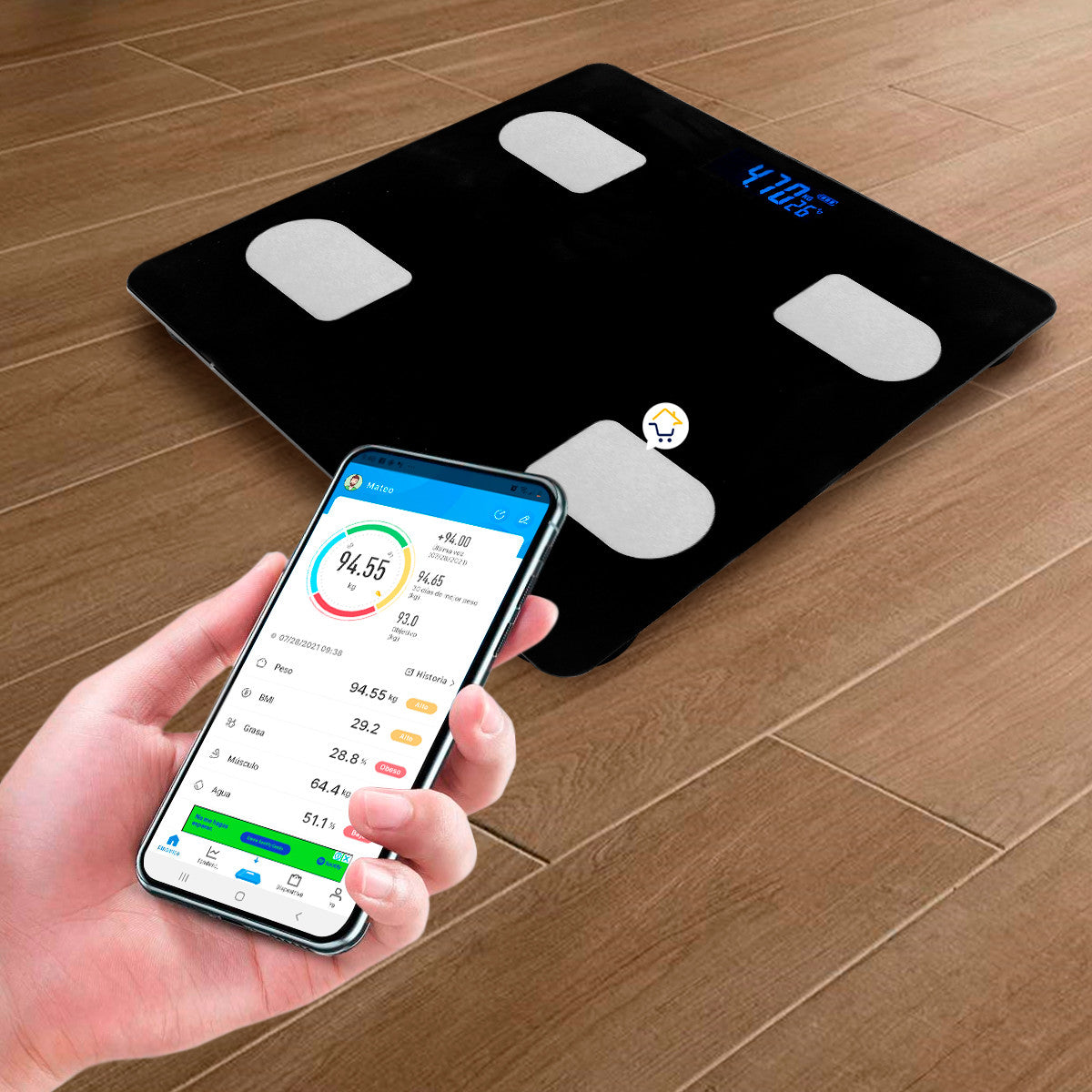 Báscula Inteligente Digital Bluetooth – Controla Tu Peso y Salud | TodoCasa.co