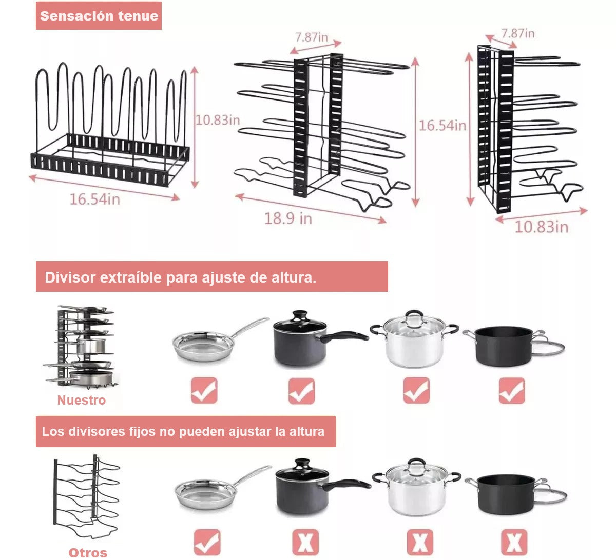 Organizador de Ollas con 8 Niveles - TodoCasa