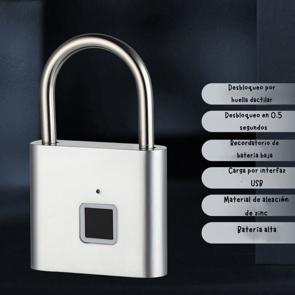 Candado Inteligente con Huella Dactilar – Seguridad Biométrica | TodoCasa.co