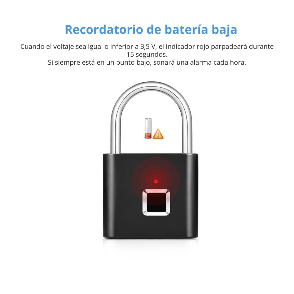 Candado Inteligente con Huella Dactilar – Seguridad Biométrica | TodoCasa.co