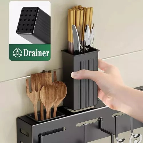Organizador de Utensilios de Cocina de Pared 60cm - TodoCasa
