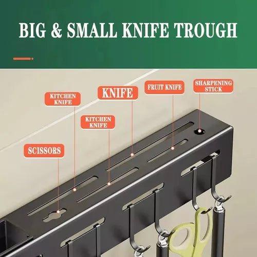 Organizador de Utensilios de Cocina de Pared 60cm - TodoCasa