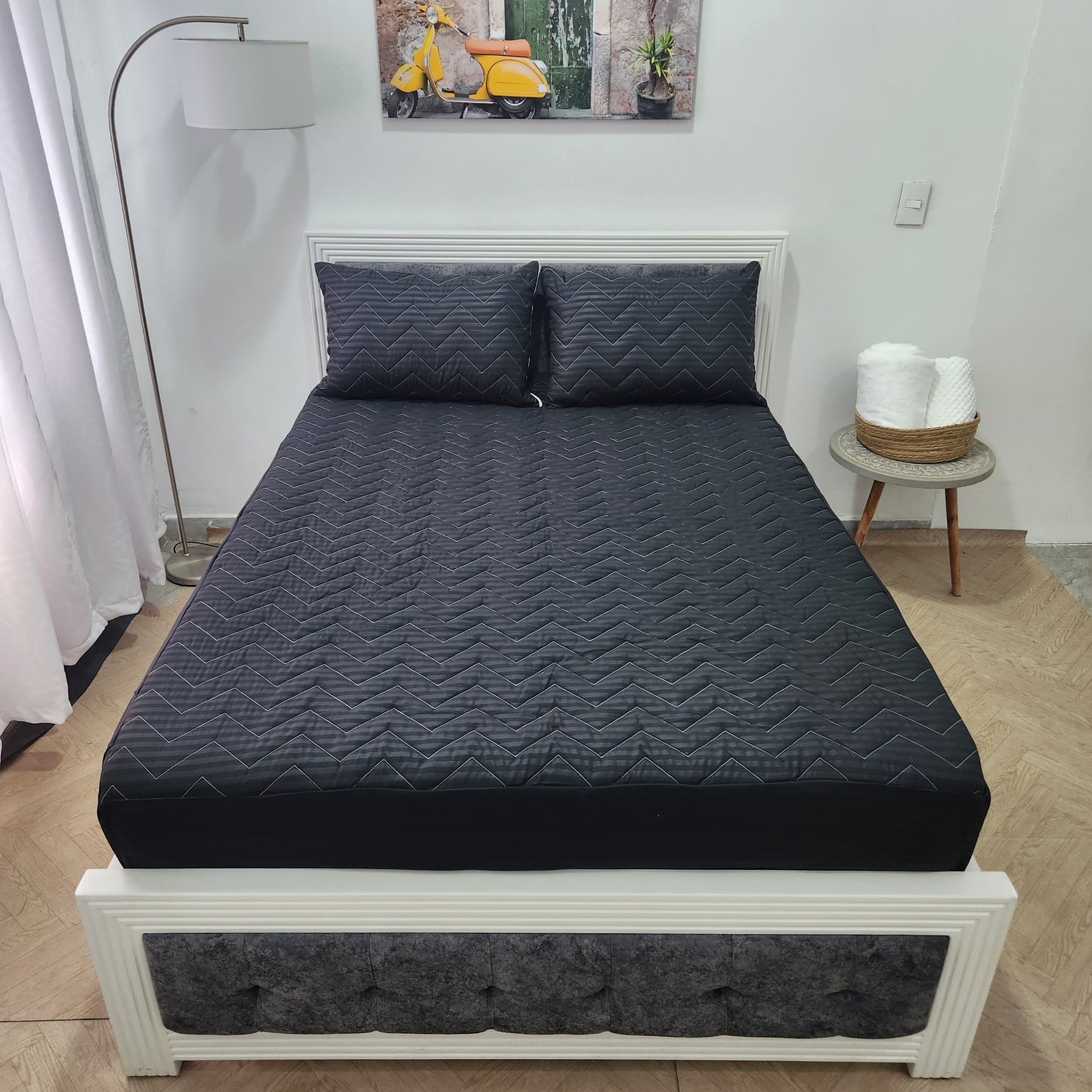 Protector Premium para Colchón + 2 Fundas de Almohada Acolchadas | Antialérgico y Lavable