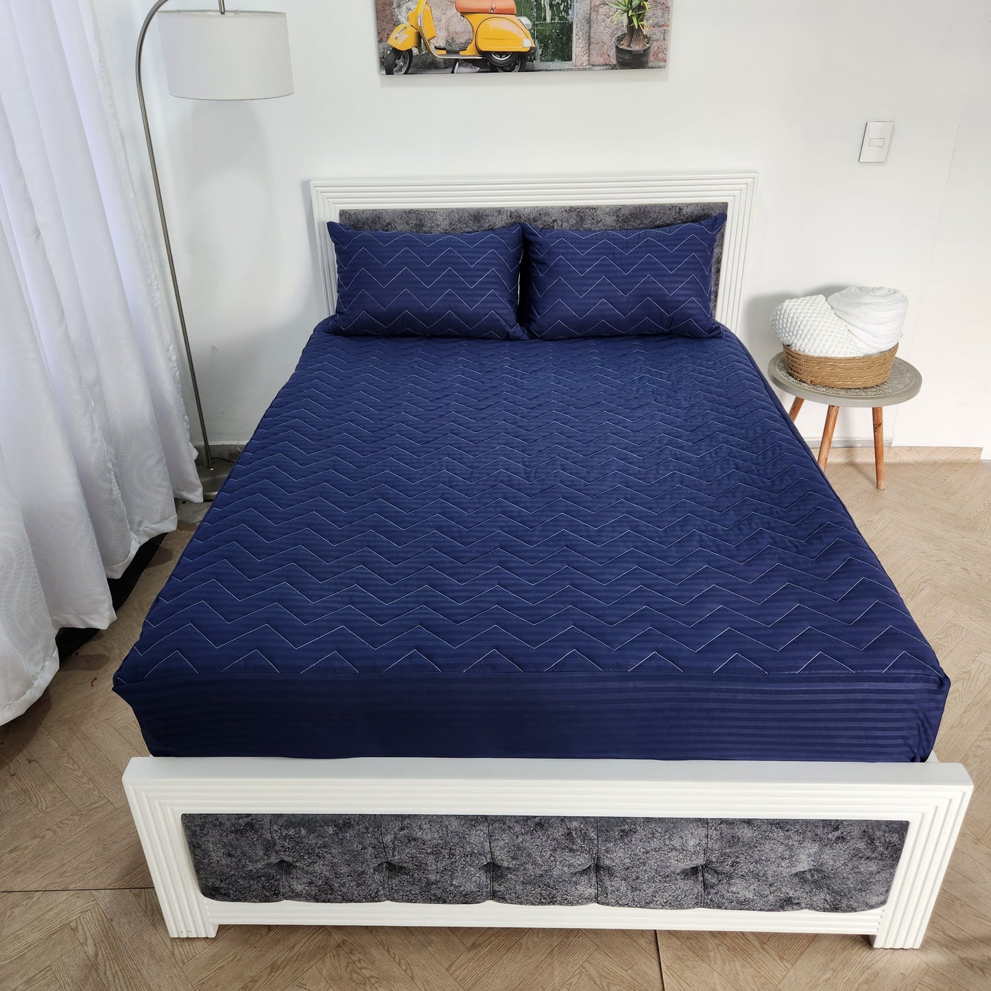 Protector Premium para Colchón + 2 Fundas de Almohada Acolchadas | Antialérgico y Lavable