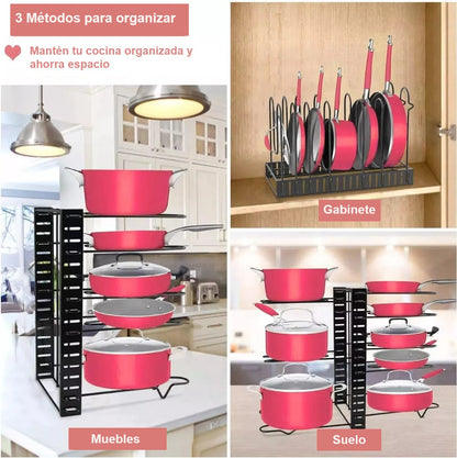 Organizador de Ollas con 8 Niveles - TodoCasa