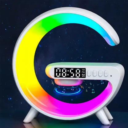 Mini Lámpara Inteligente G con Pantalla – Luz, Música y Carga Inalámbrica | TodoCasa.co