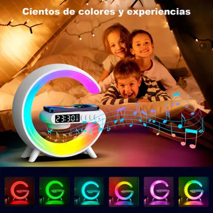 Mini Lámpara Inteligente G con Pantalla – Luz, Música y Carga Inalámbrica | TodoCasa.co