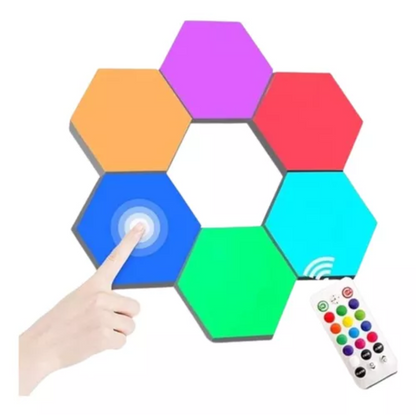 Set de Luces LED Hexagonales Inteligentes – Modular y Táctil | TodoCasa.co