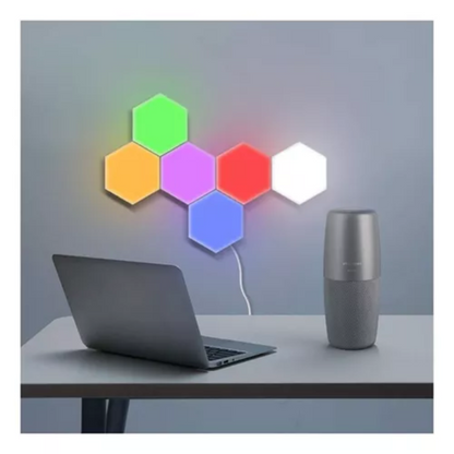 Set de Luces LED Hexagonales Inteligentes – Modular y Táctil | TodoCasa.co